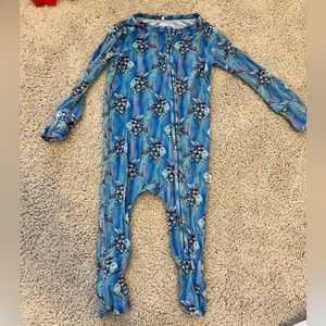 Rainbow fish baby zip pajamas